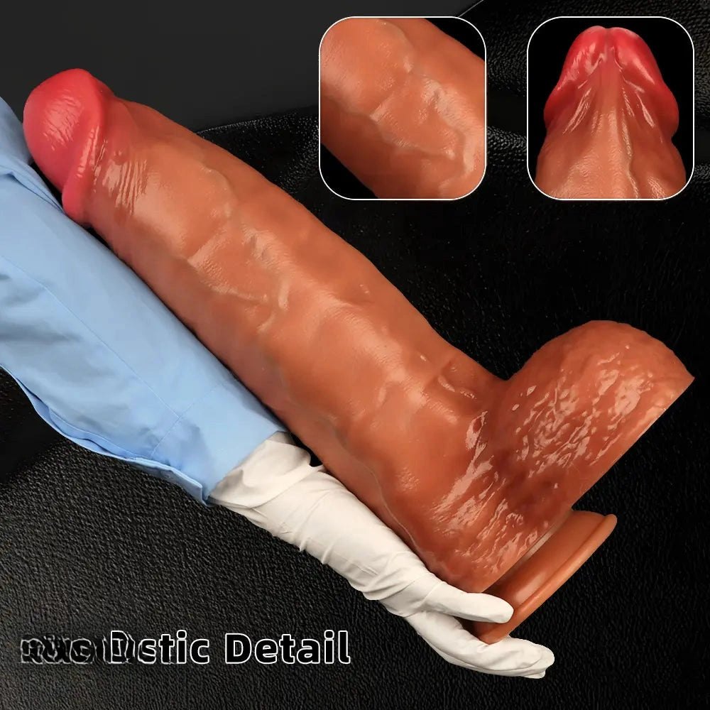 Flesh tone silicone large realistic dildo, photo 6