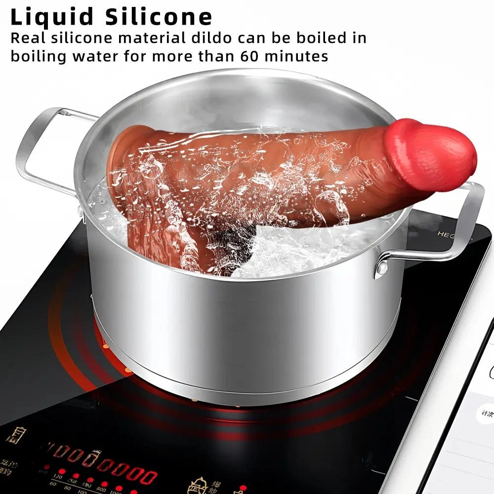 Flesh tone silicone large realistic dildo, photo 8