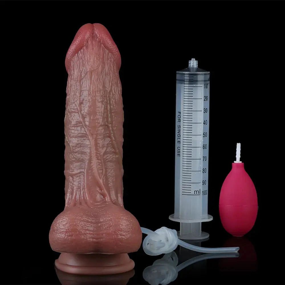 Flesh tone silicone strap-on dildo, photo 17