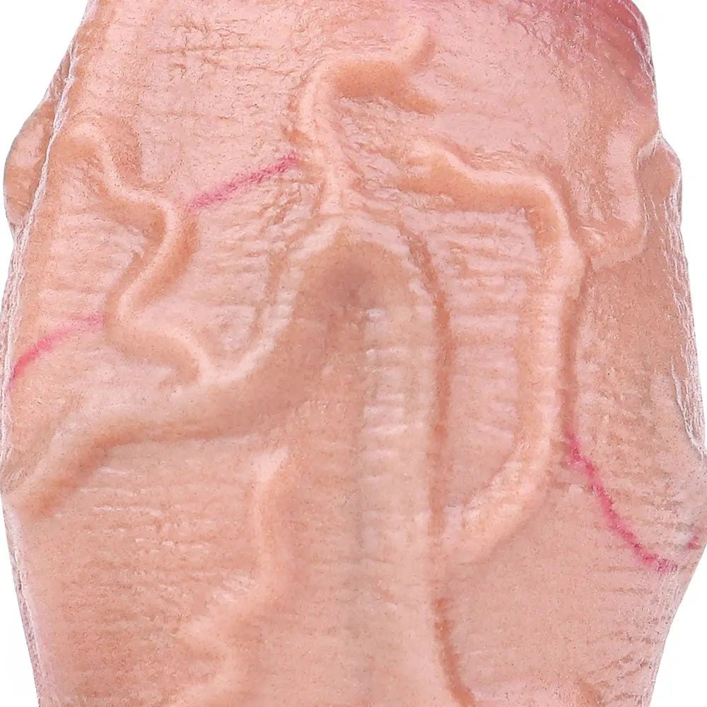 Flesh silicone veined penis extender sleeve, photo 14
