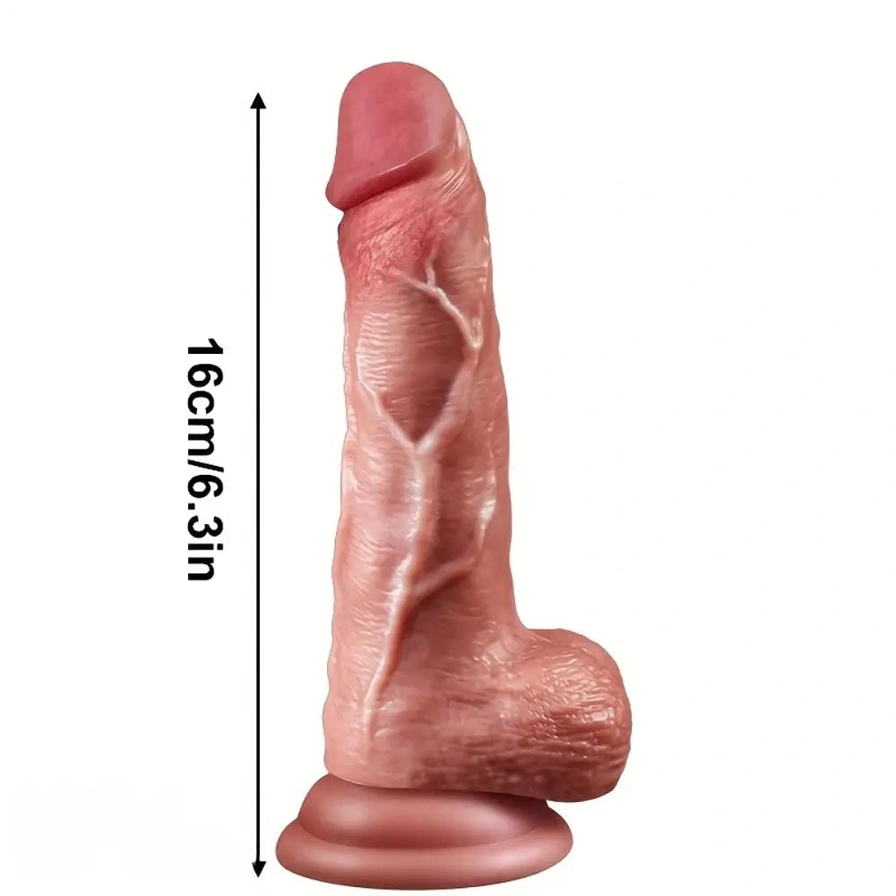 Flesh tone realistic silicone dildo, photo 10