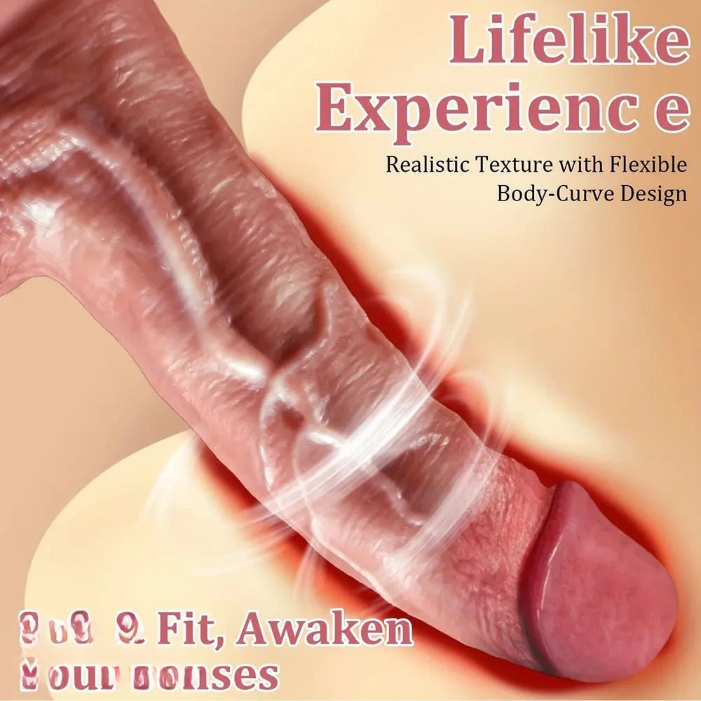 Flesh tone realistic silicone dildo, photo 3