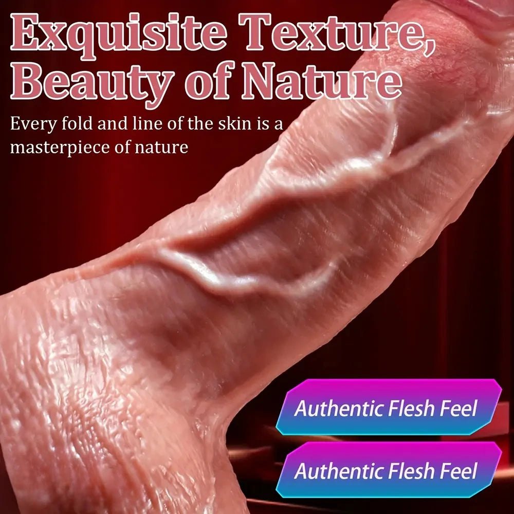 Flesh tone realistic silicone dildo, photo 7