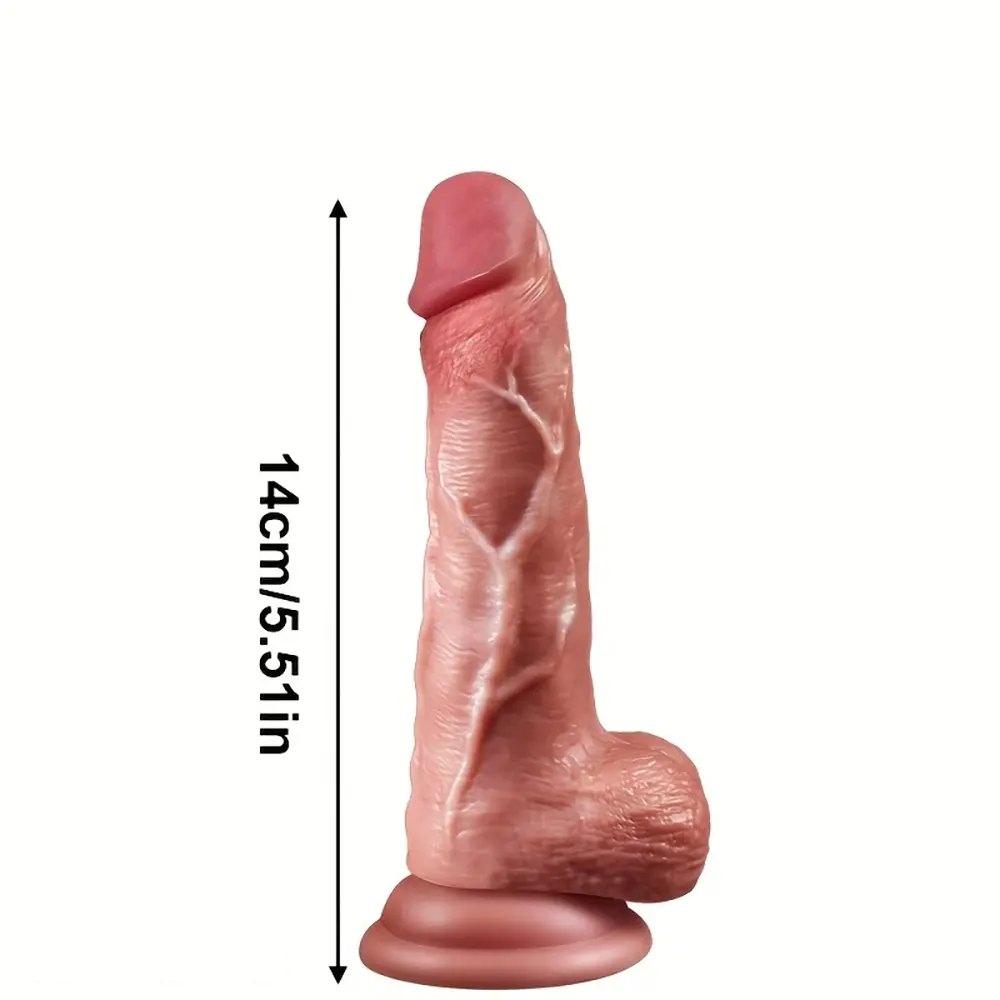 Flesh tone realistic silicone dildo, photo 9