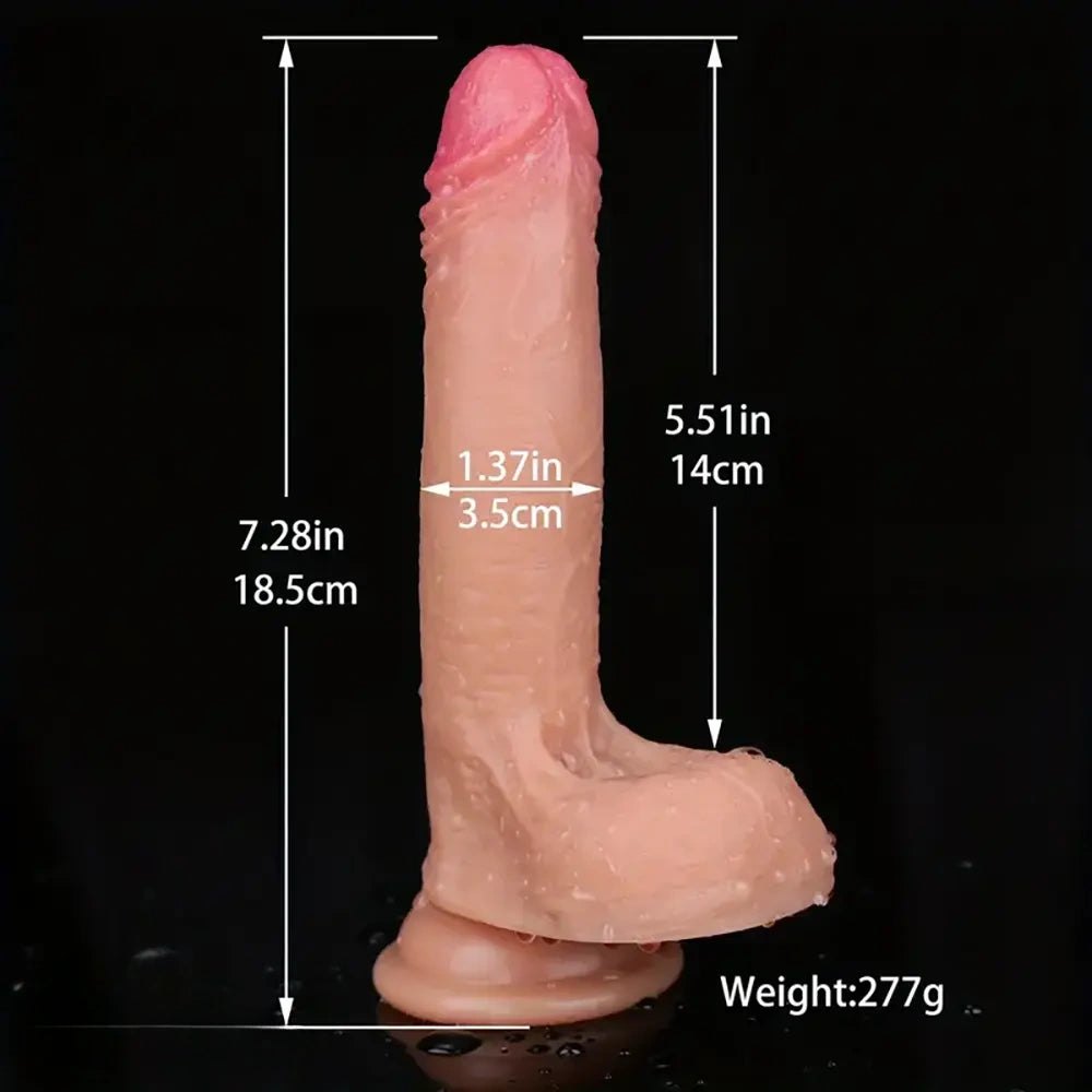 Flesh silicone realistic dildo, photo 8