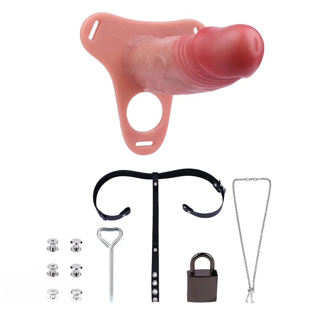 Flesh silicone strap-on harness dildo, photo 6