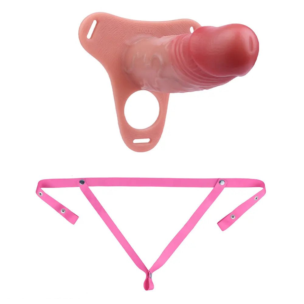 Flesh silicone strap-on harness dildo, photo 7