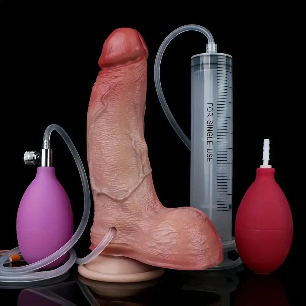 Flesh silicone squirting dildo, photo 8