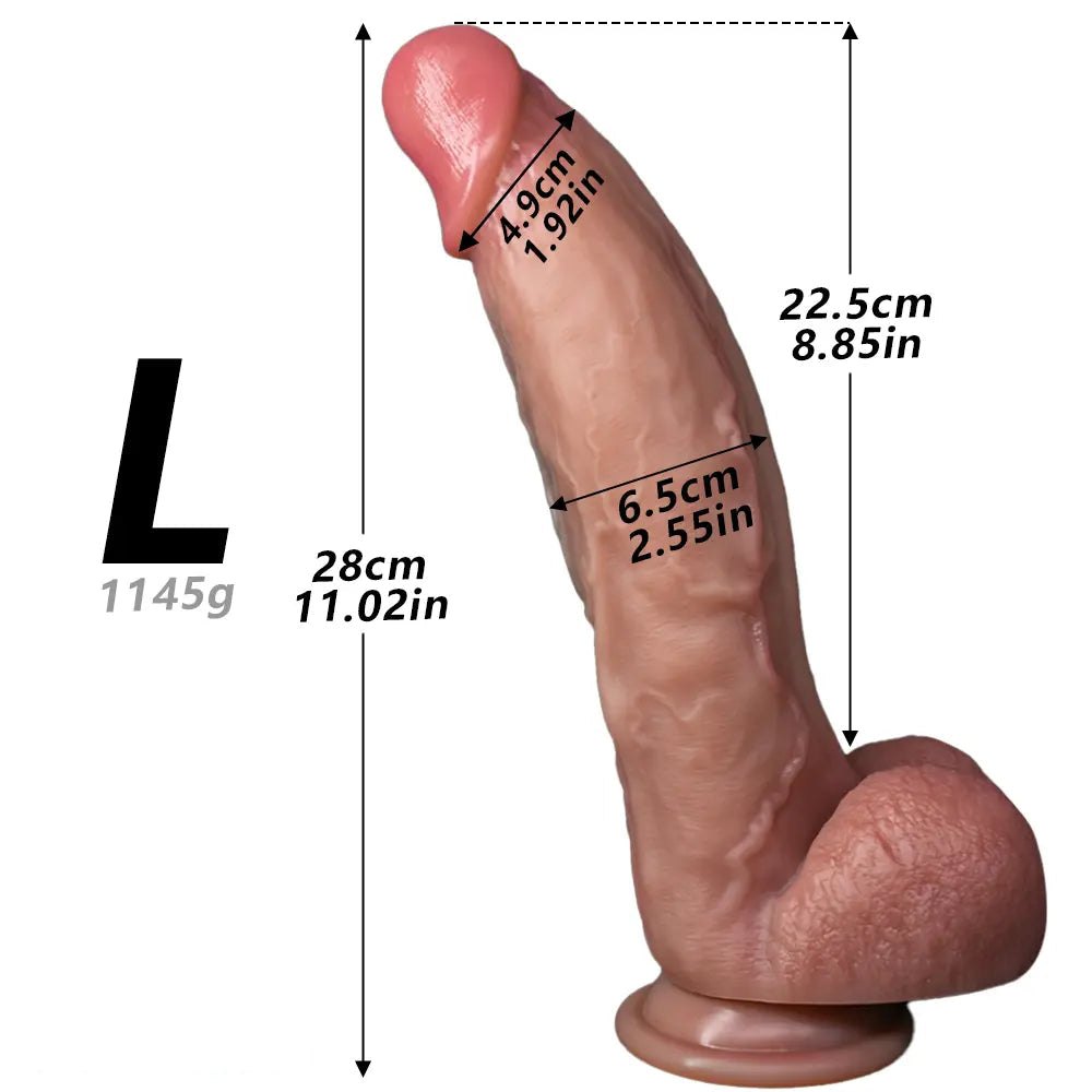 Flesh tone silicone strap-on dildo, photo 17