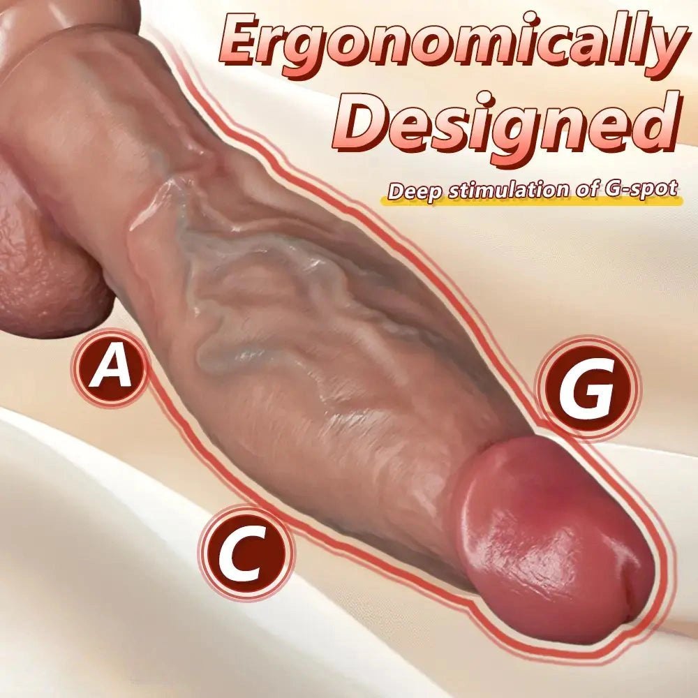 Flesh tone silicone strap-on dildo, photo 9