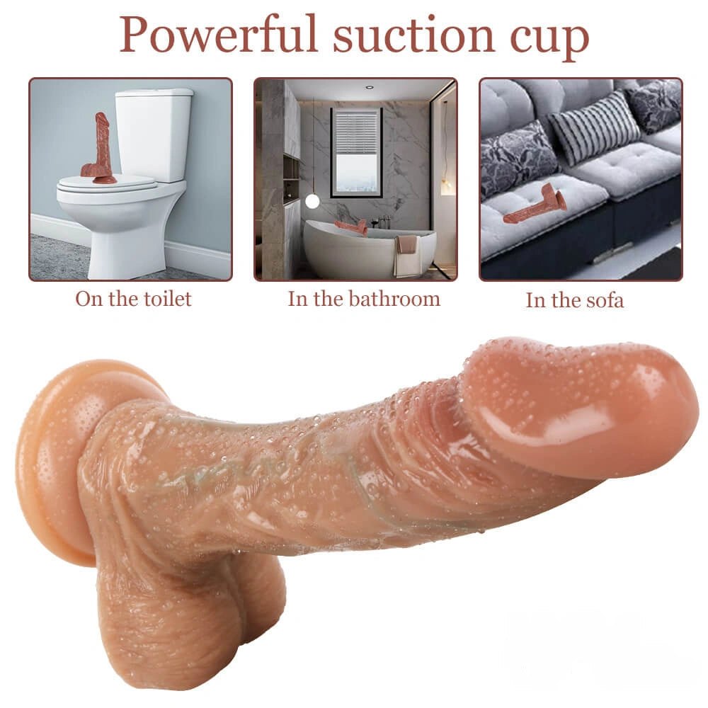 Flesh silicone suction cup dildo, photo 5