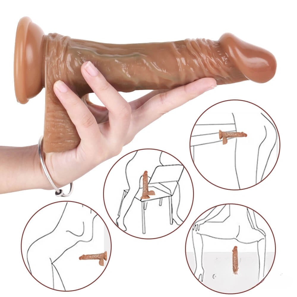 Flesh silicone suction cup dildo, photo 9