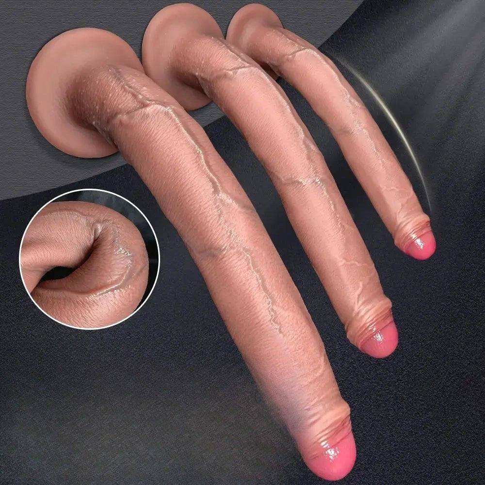 Flesh silicone strap-on dildo, photo 3
