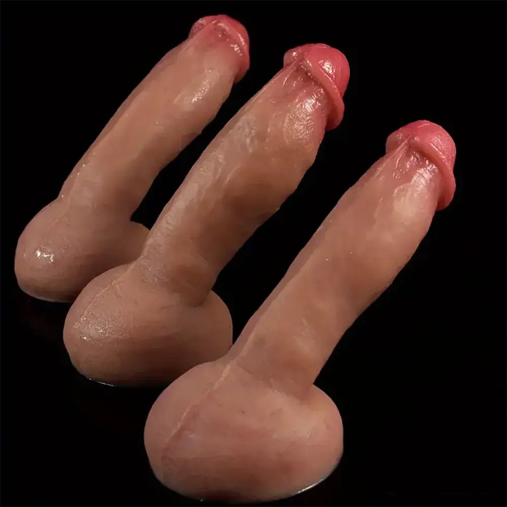 Flesh suction cup silicone dildo, photo 1