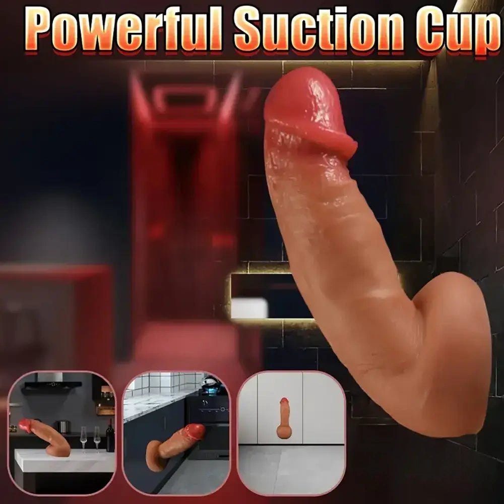 Flesh suction cup silicone dildo, photo 3