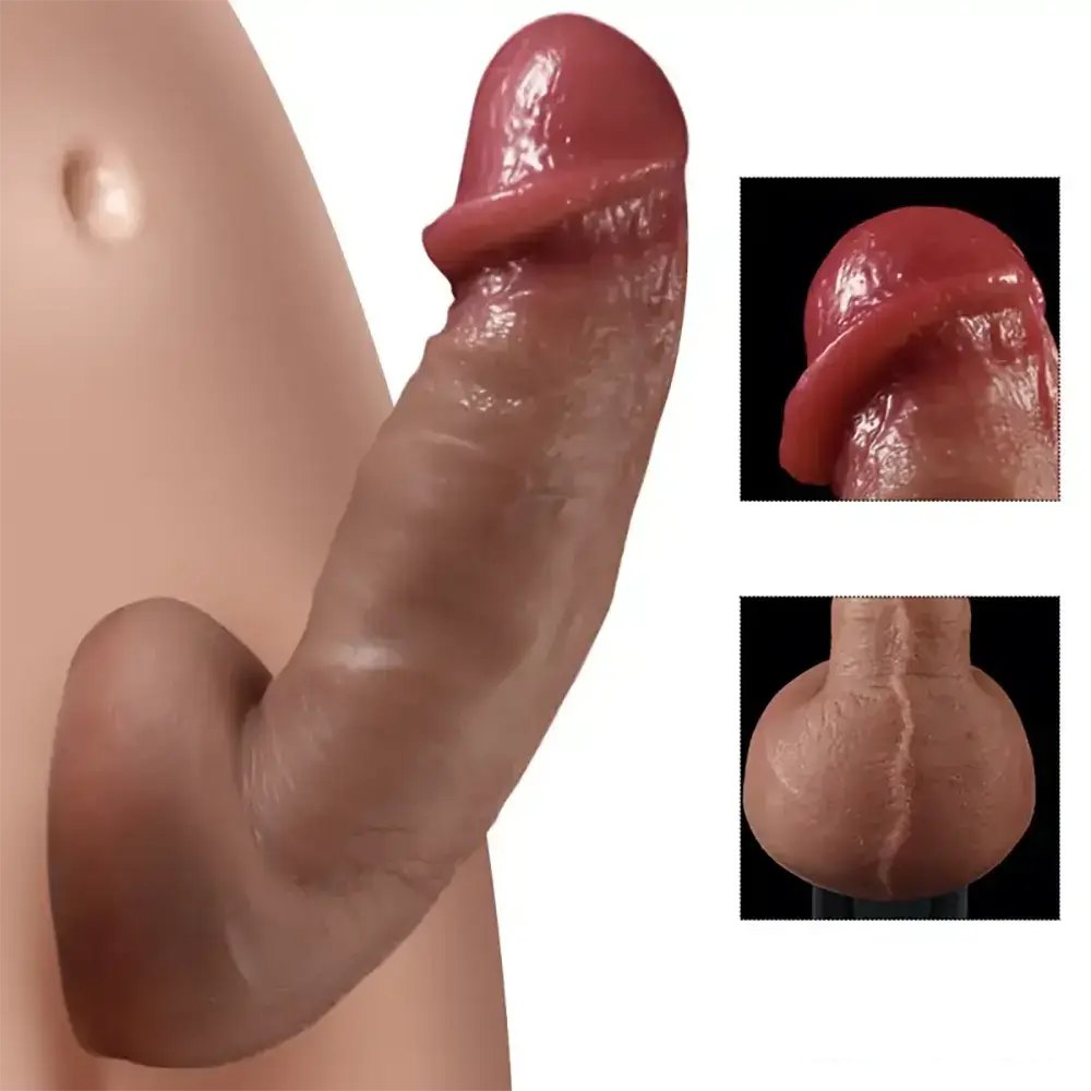 Flesh suction cup silicone dildo, photo 5