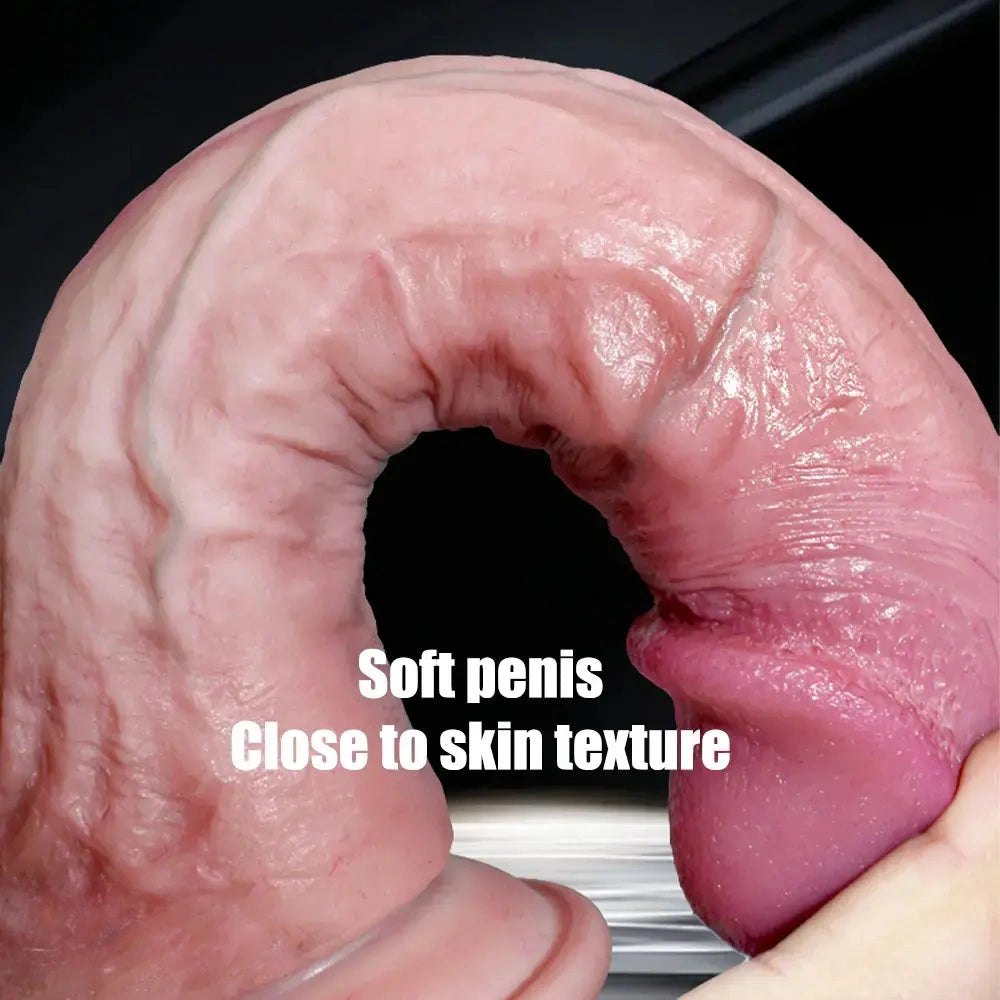 Flesh realistic suction cup silicone dildo, photo 12