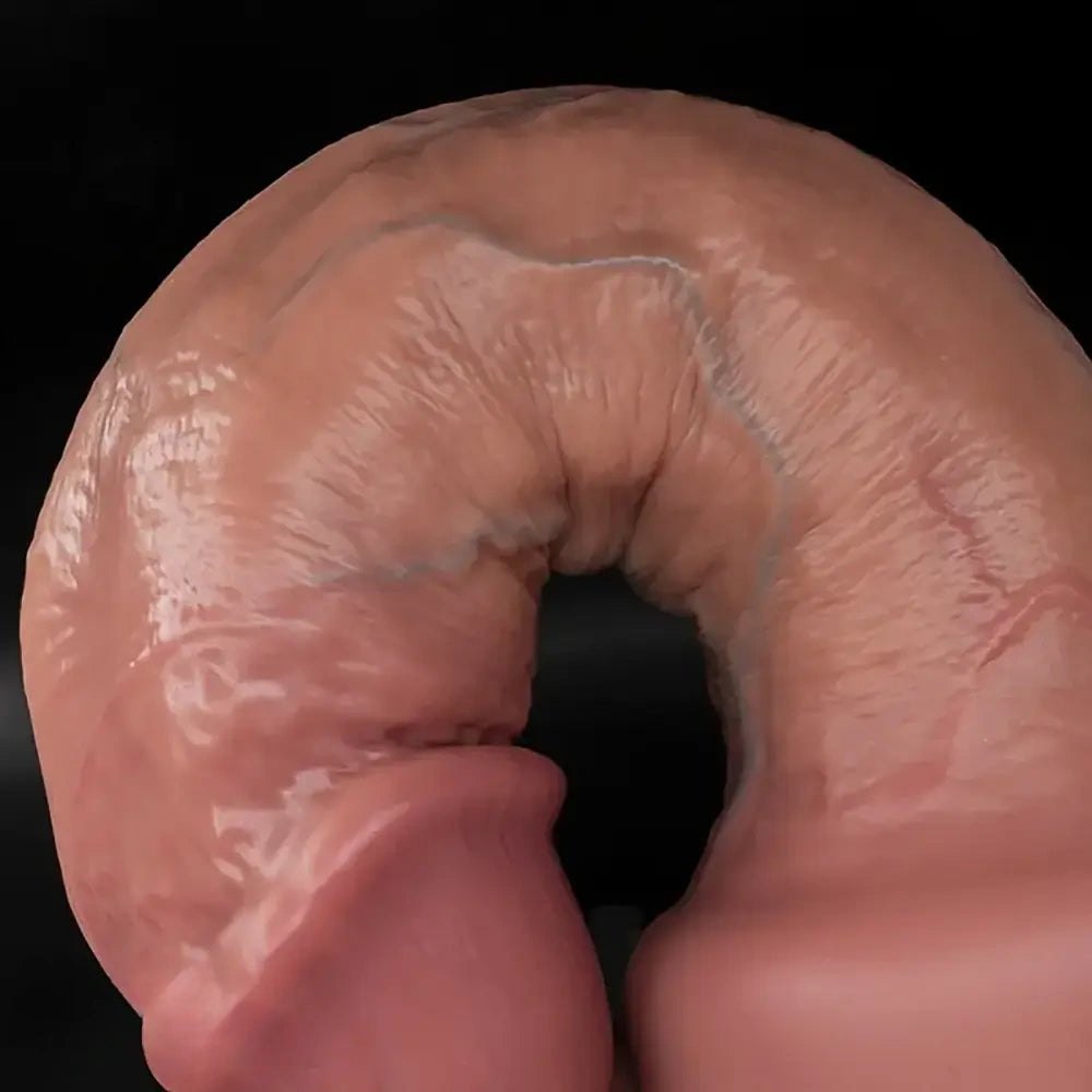 Flesh realistic silicone dildo with suction cup base, photo 10