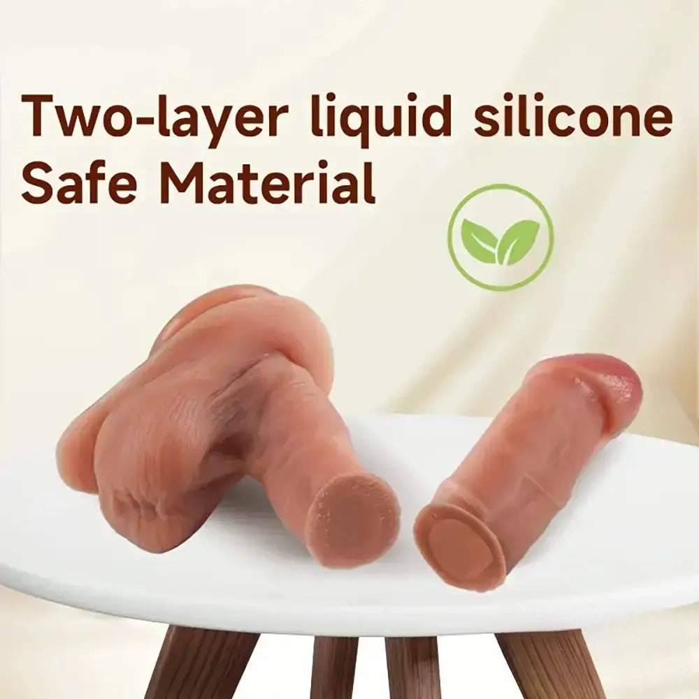 Flesh-tone silicone suction cup dildo, photo 3