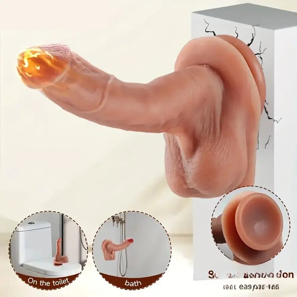 Flesh-tone silicone suction cup dildo, photo 5