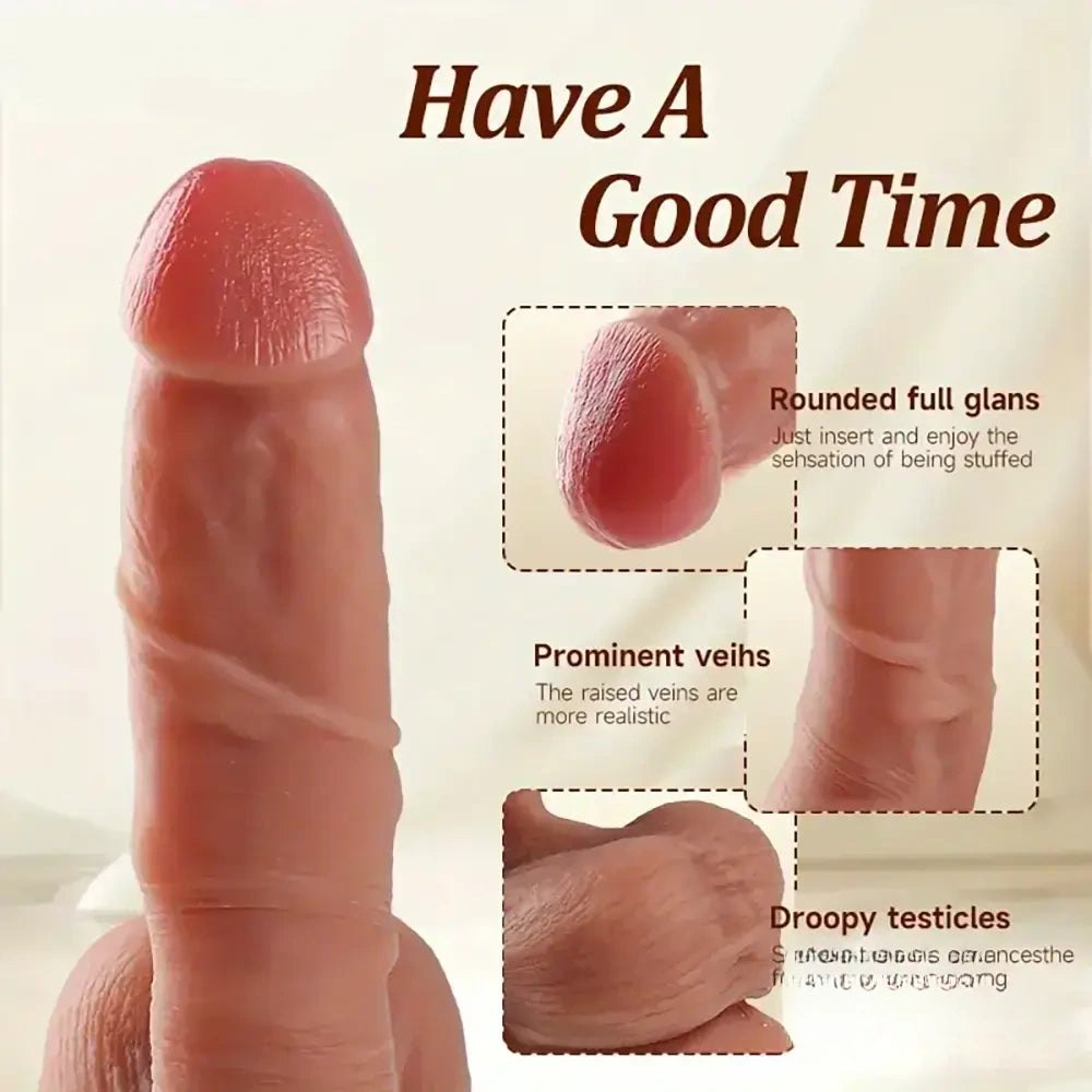 Flesh-tone silicone suction cup dildo, photo 6