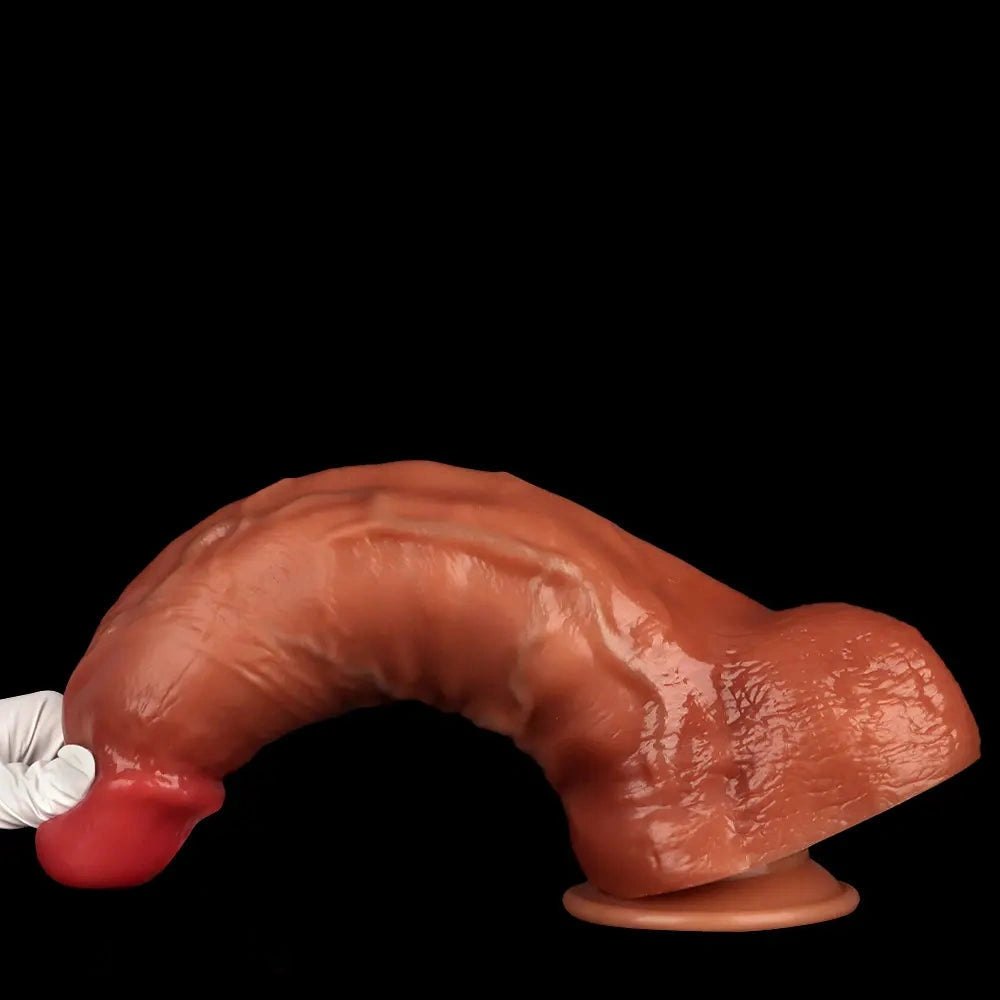 Flesh-tone realistic silicone dildo, photo 13