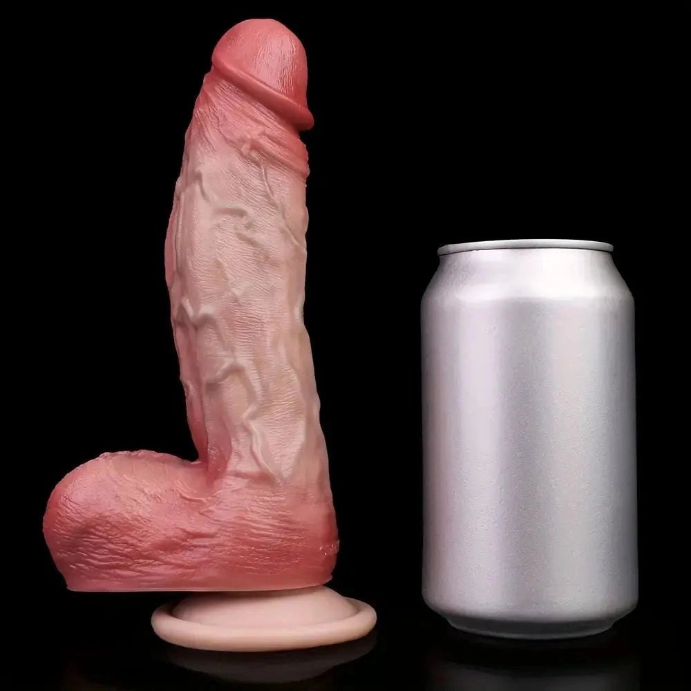 Flesh tone realistic silicone dildo, photo 10