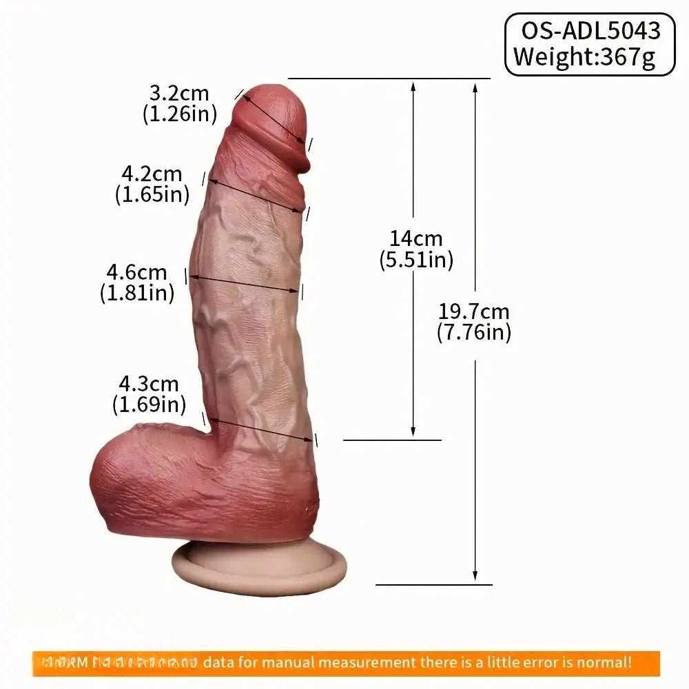 Flesh tone realistic silicone dildo, photo 12