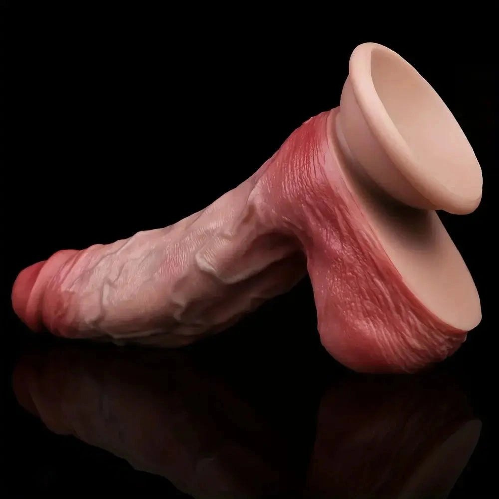 Flesh tone realistic silicone dildo, photo 6