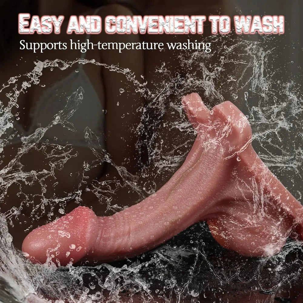 Flesh-tone realistic hollow strap-on dildo with attached strap, photo 7
