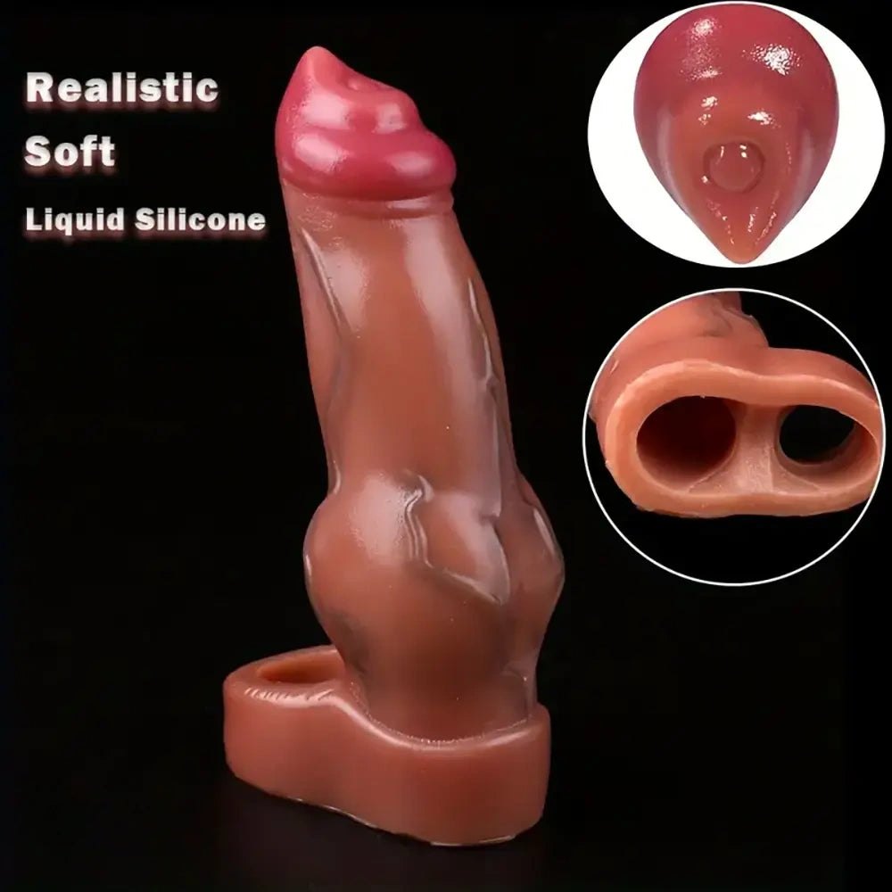 Flesh tone silicone animal knot dildo, photo 2