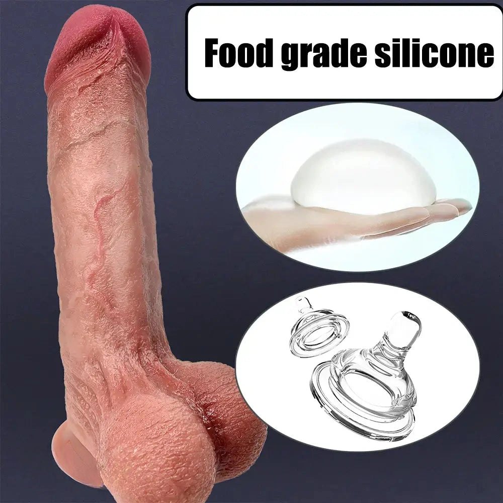 Flesh tone realistic silicone dildo, photo 13