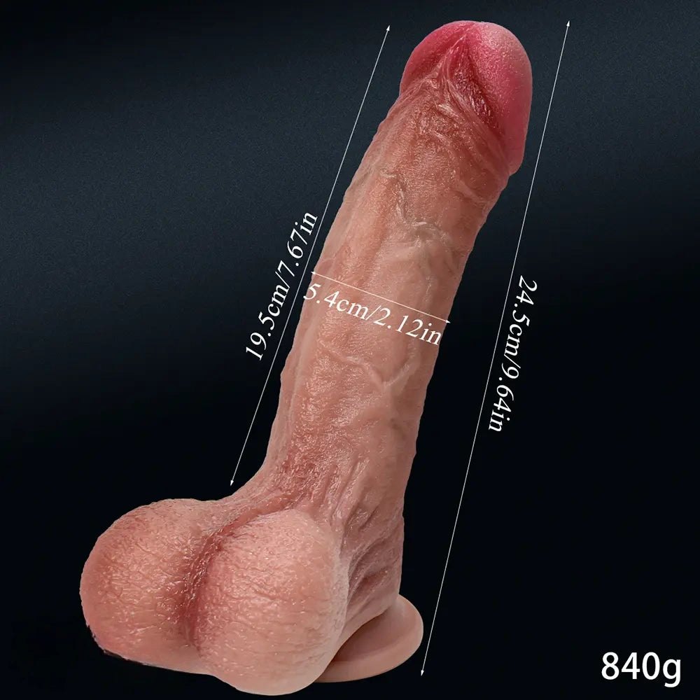 Flesh tone realistic silicone dildo, photo 3