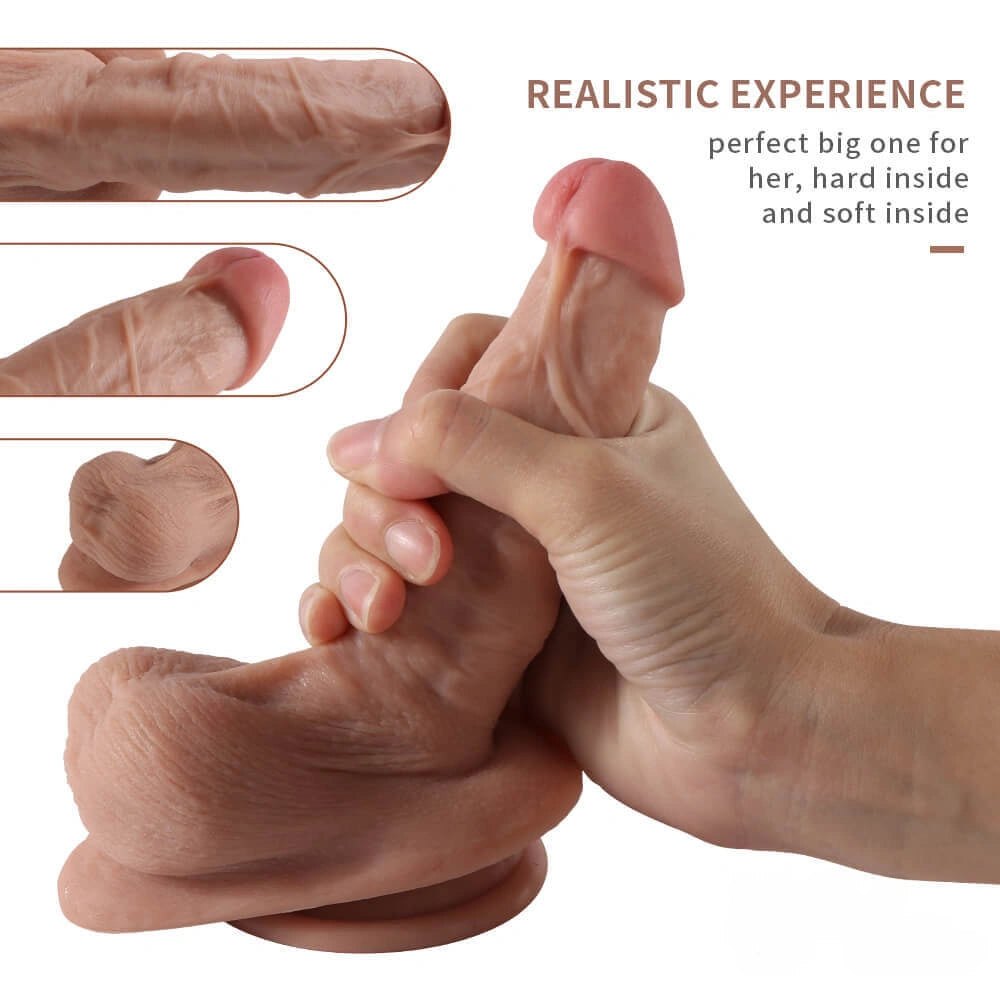 Flesh-tone realistic suction cup dildo, photo 3