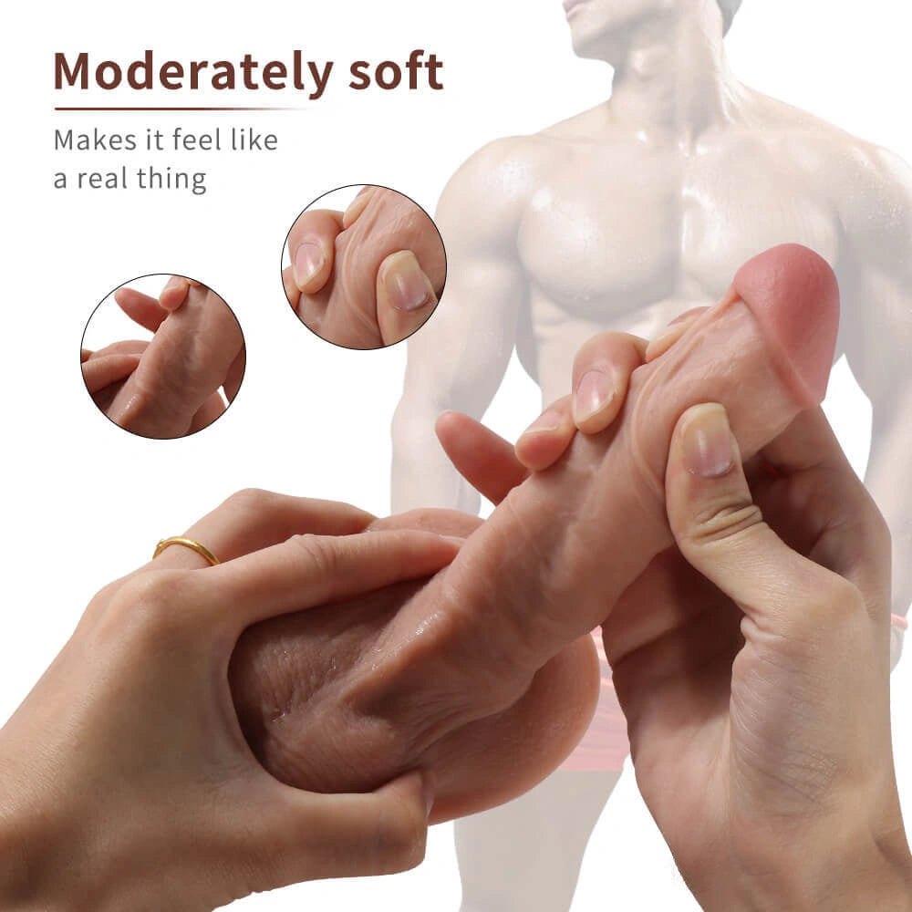 Flesh-tone realistic suction cup dildo, photo 5