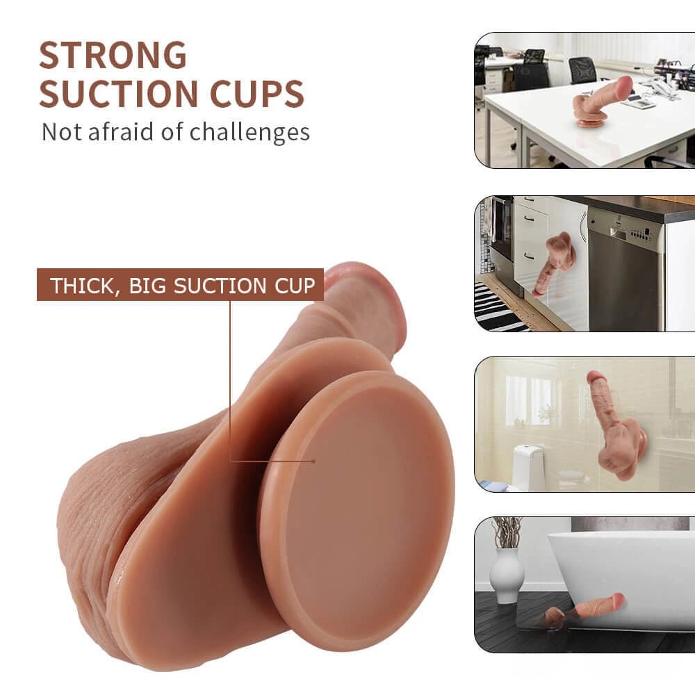 Flesh-tone realistic suction cup dildo, photo 6