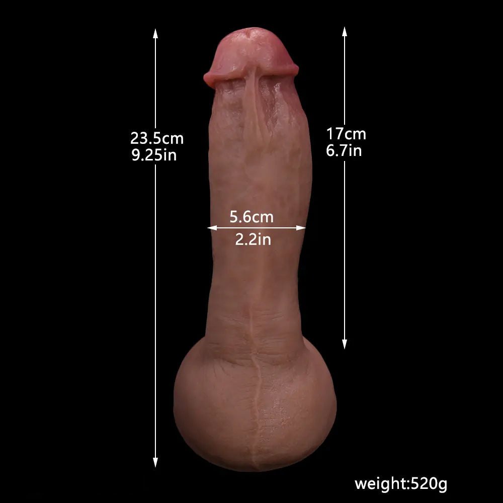 Flesh tone realistic silicone suction cup dildo