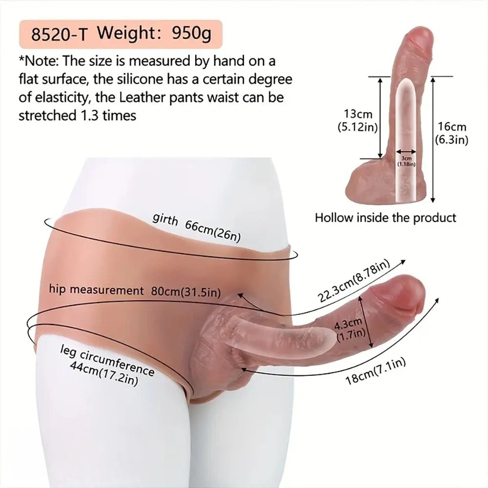 Flesh wearable panty strap-on dildo, photo 6
