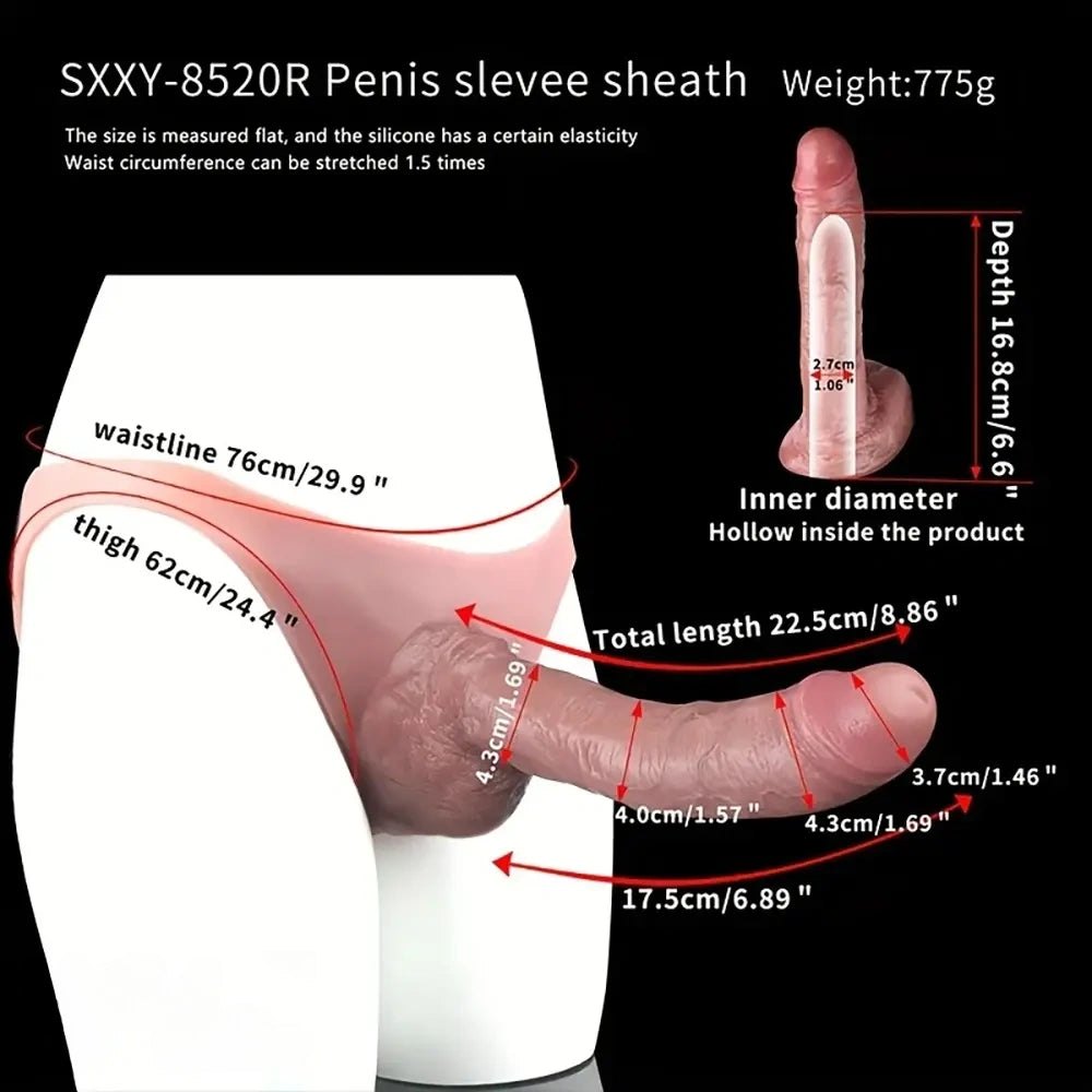 Flesh wearable panty strap-on dildo, photo 8