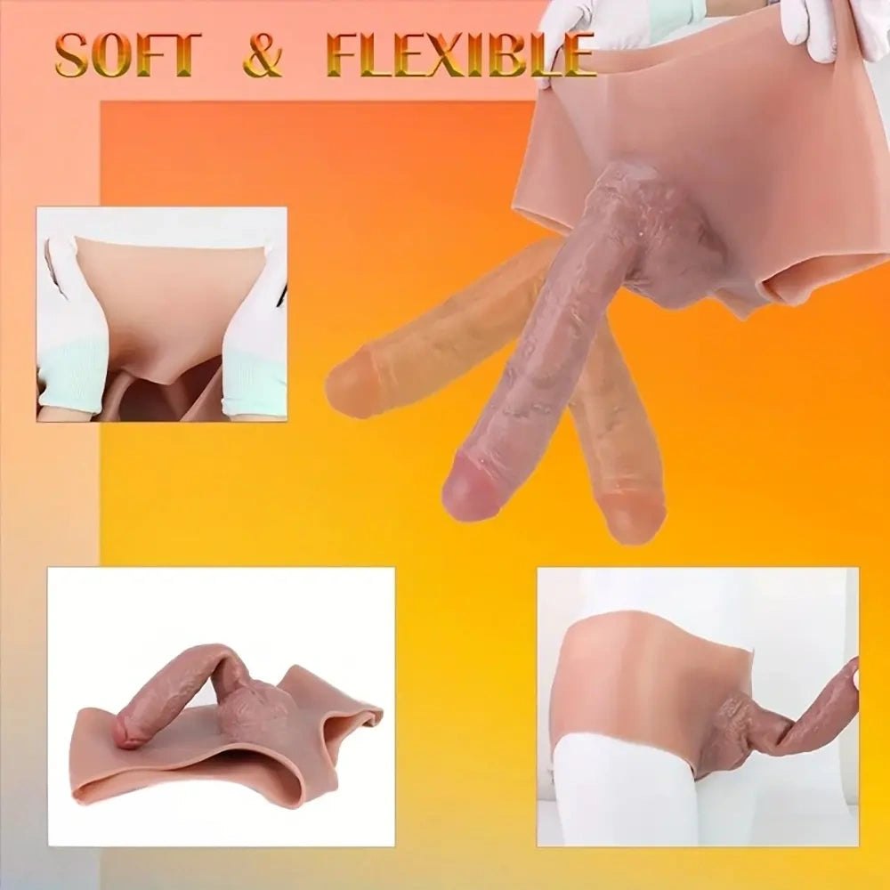 Flesh wearable panty strap-on dildo, photo 9