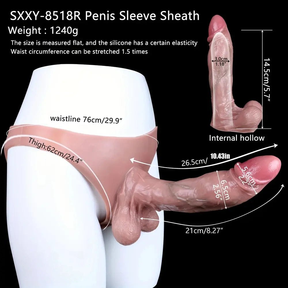 Flesh tone wearable strap-on dildo, photo 9