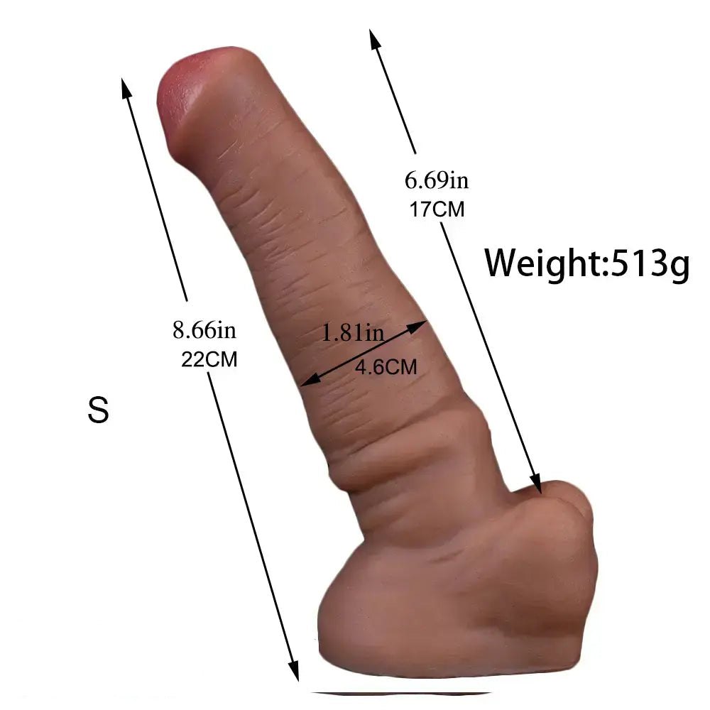Flesh wrinkled silicone suction cup dildo, photo 9