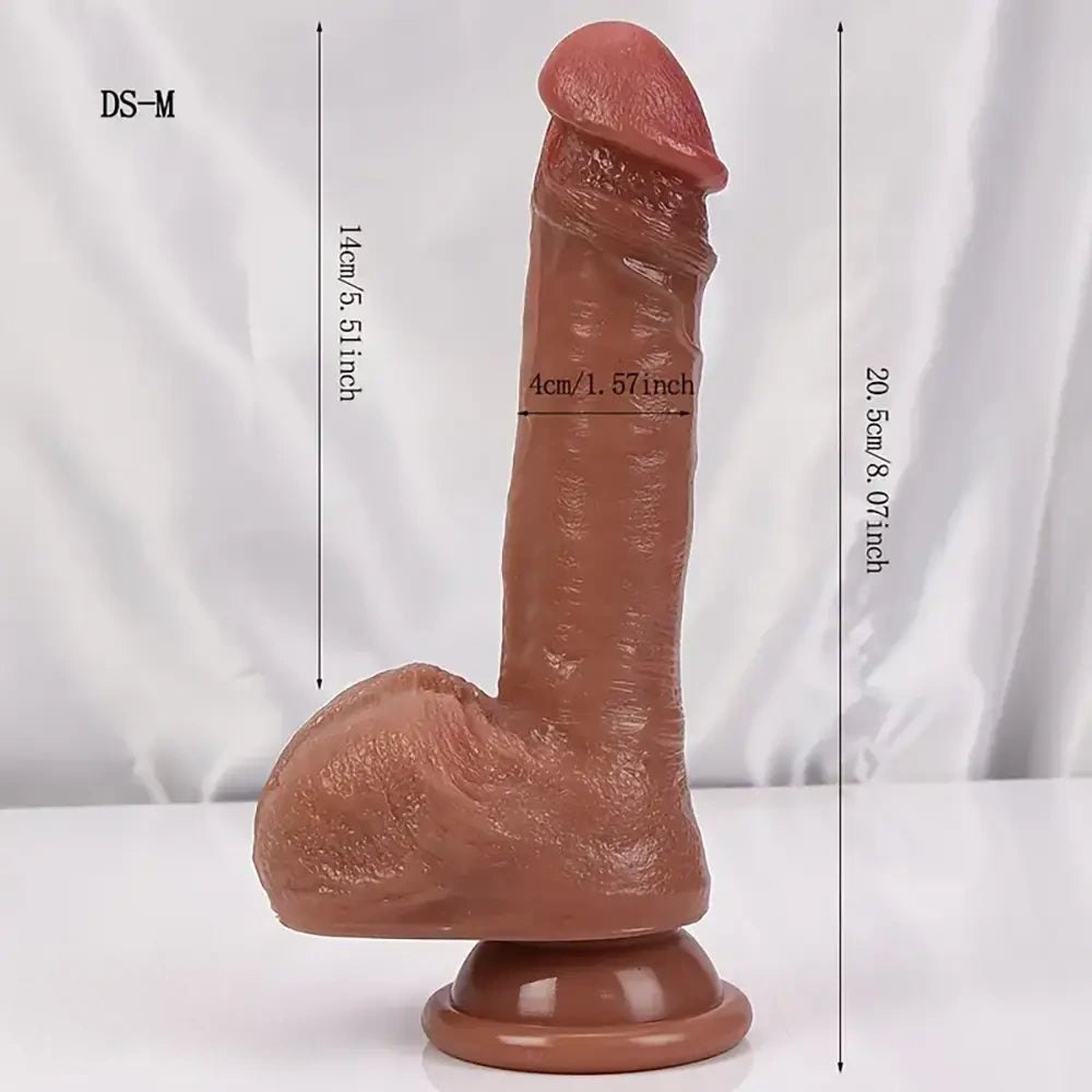 Flesh tone flexible realistic dildo, photo 12