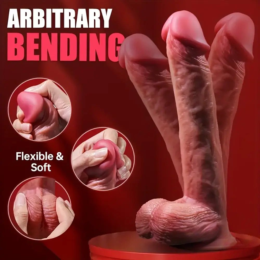 Flesh flexible bendable realistic dildo, photo 1