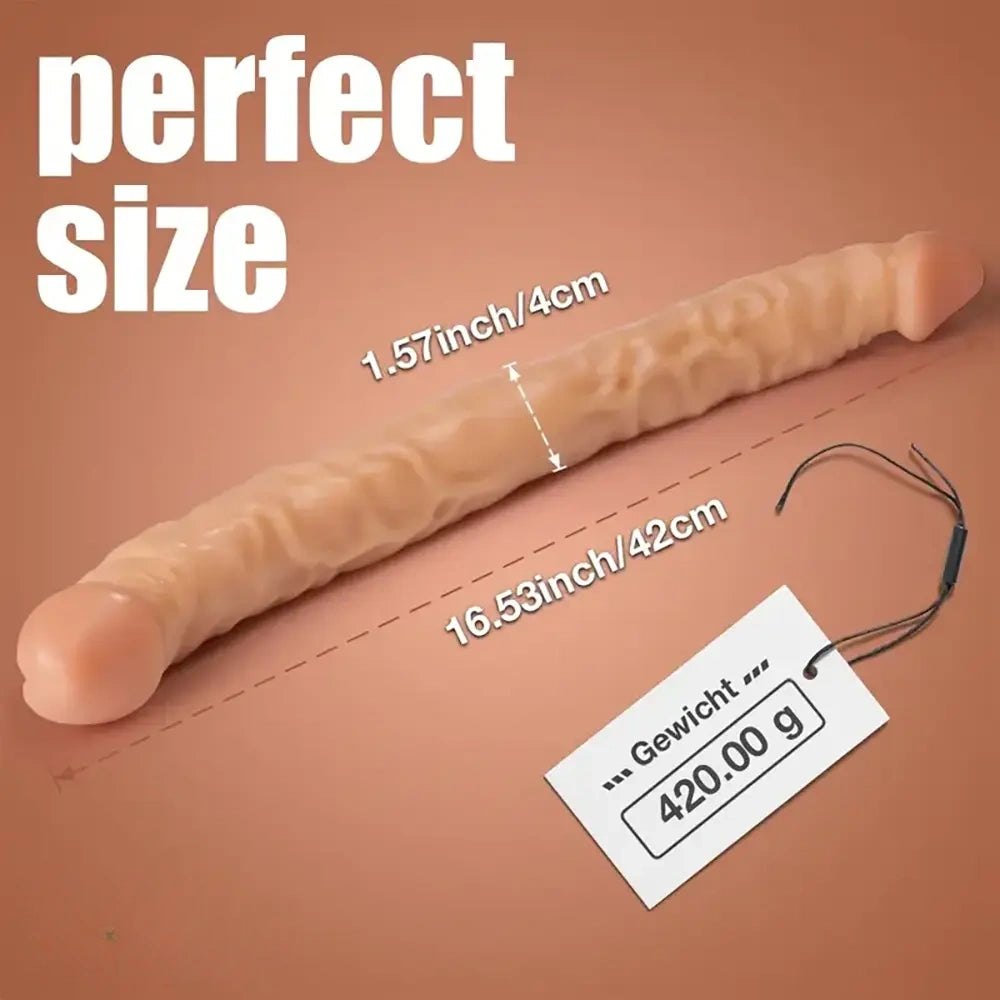Flesh double head pvc dildo, photo 5