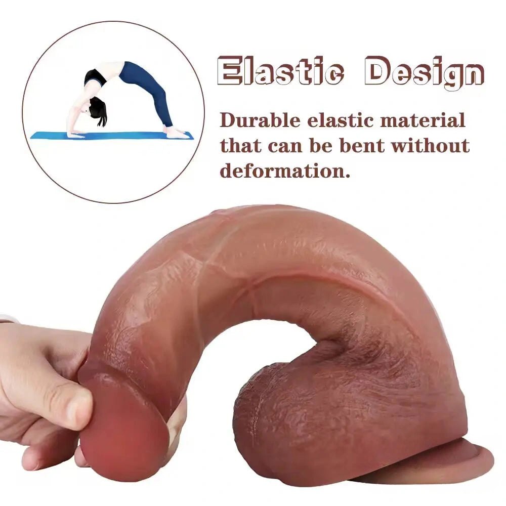 Flesh flexible dual density dildo, photo 2