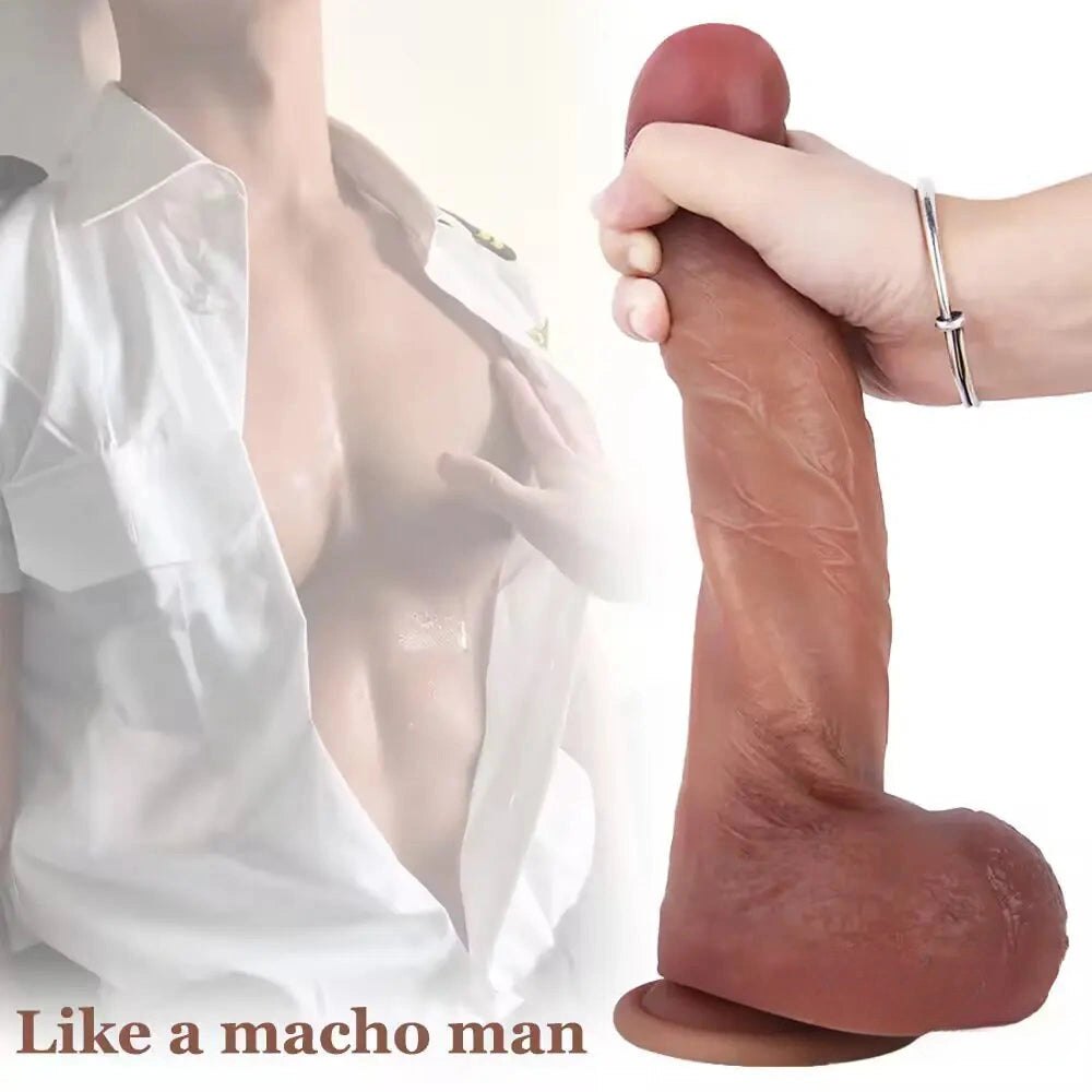 Flesh flexible dual density dildo, photo 6