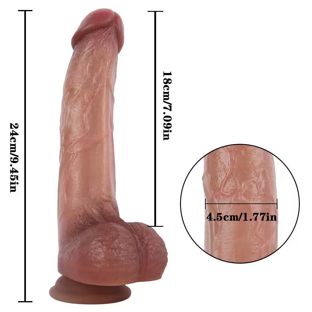 Flesh flexible dual density dildo, photo 9