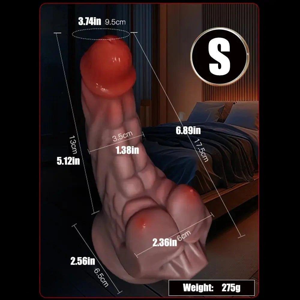 Brown flexible realistic dildo