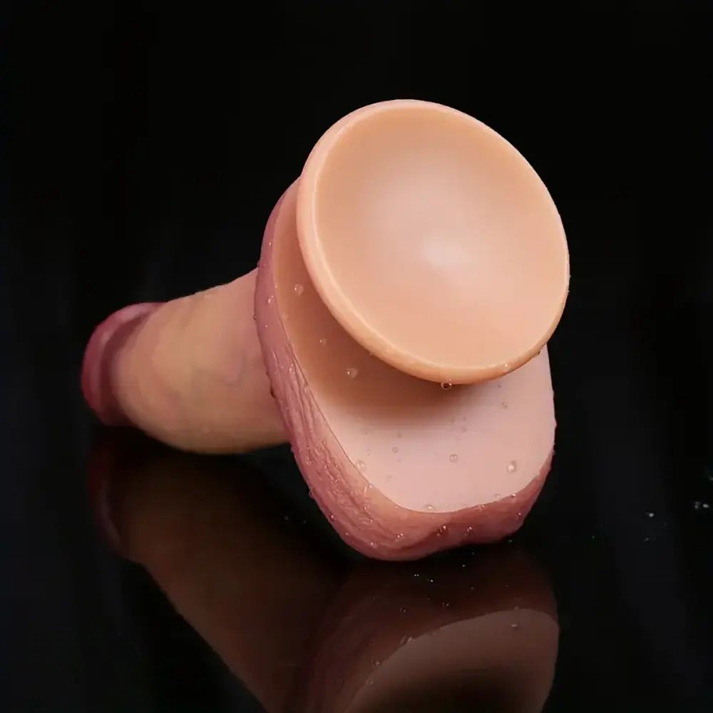 Brown flexible realistic silicone dildo, photo 7